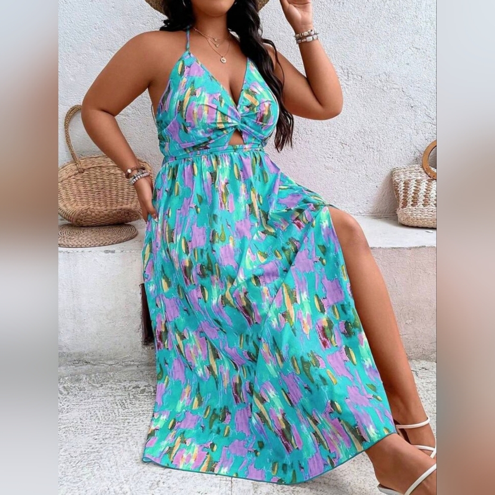 Women's Fashion Summer Dress, Bohemian Floral Dress, Long Dress Sexy Long Swing